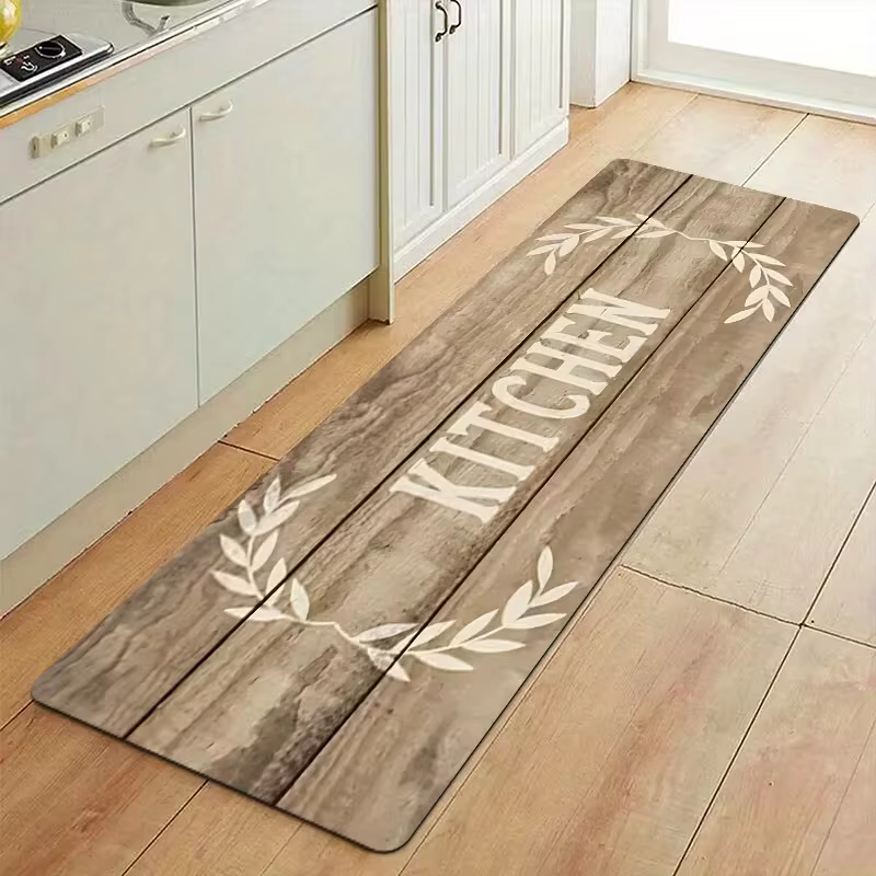 Tapis de cuisine, tapis de cuisine en grain de bois