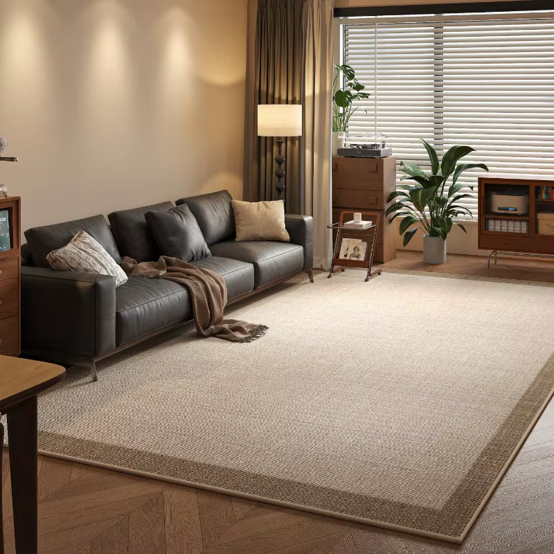 Tapis imprimé en Jute tissé marron