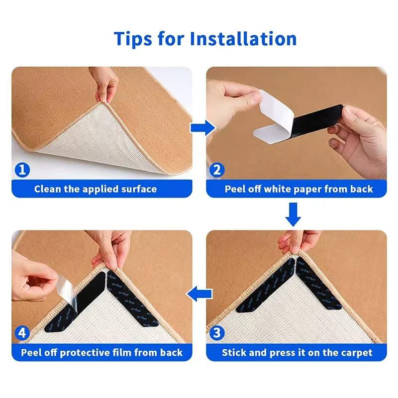 Autocollant antidérapant pour tapis
