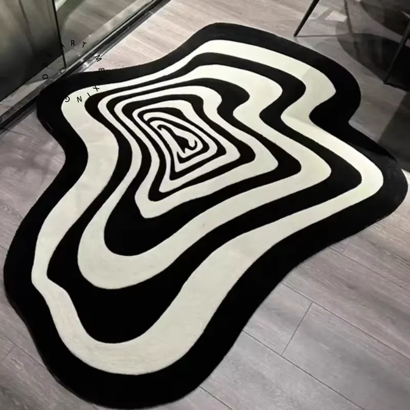Tapis irrégulier créatif pour salon