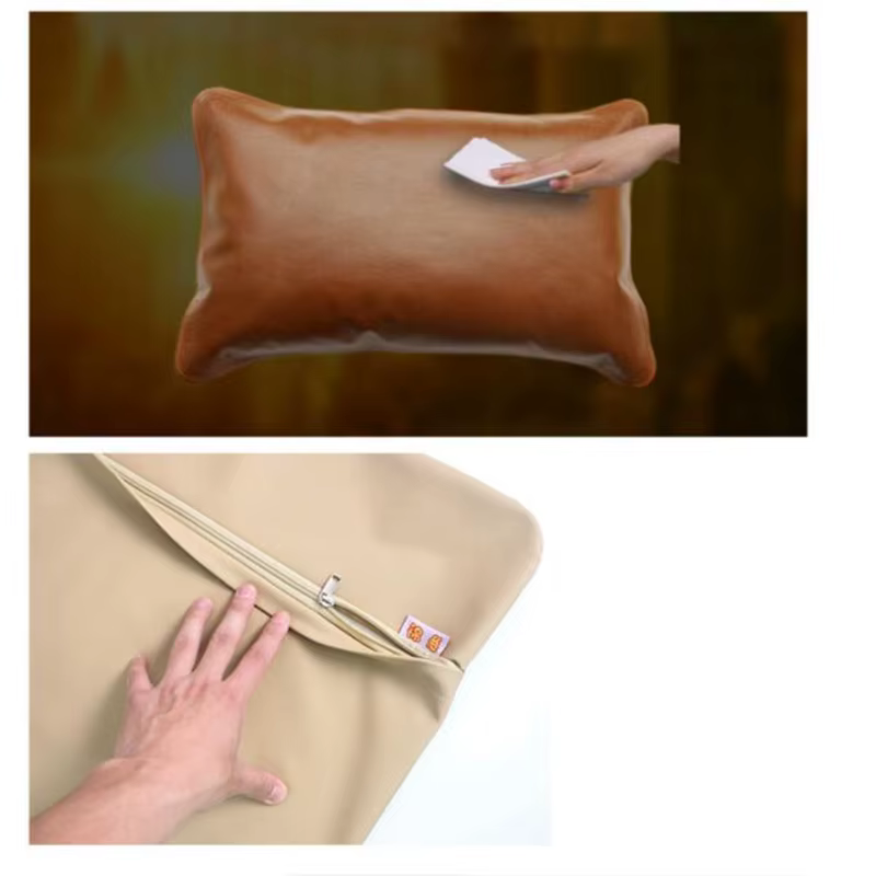 Housse de coussin en cuir Pu étanche