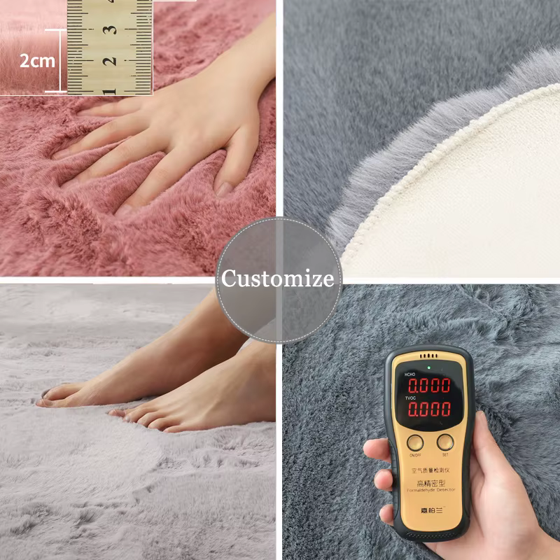 Faux lapin tapis pour décoration de maison moderne