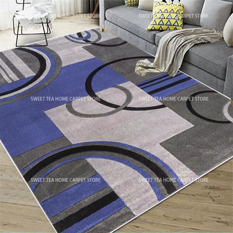 Tapis en peluche de grande surface pour salon