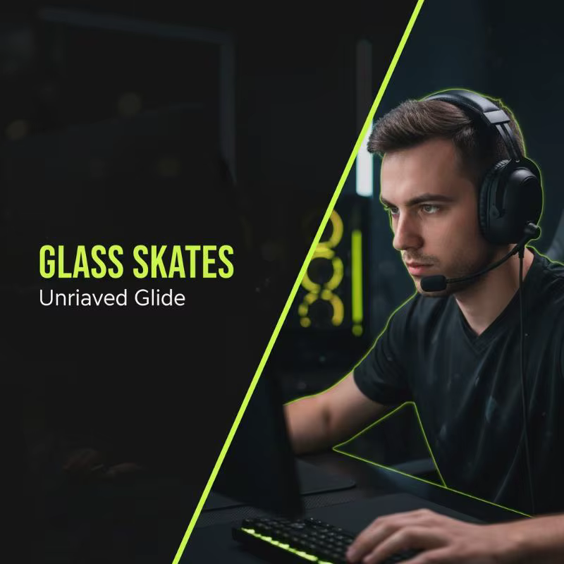 Patins de souris en verre, 1 paquet, points universels DIY, autocollants à faible friction pour une performance fluide de la souris, pour le jeu et le bureau