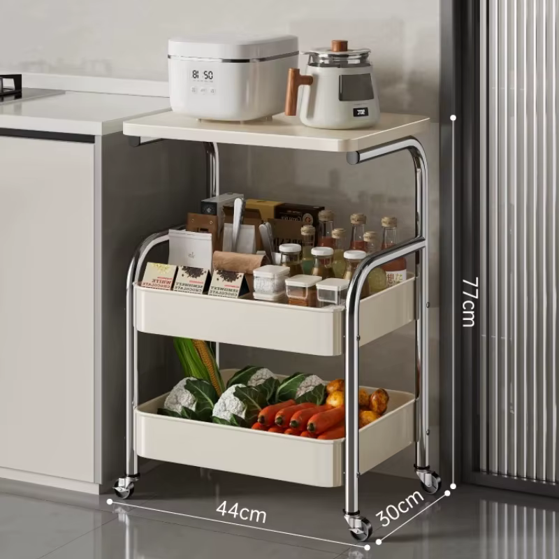 Îlots de cuisine et chariots de rangement mobiles multifonctionnels pour la maison, étagère de rangement multi-niveaux, meuble de rangement