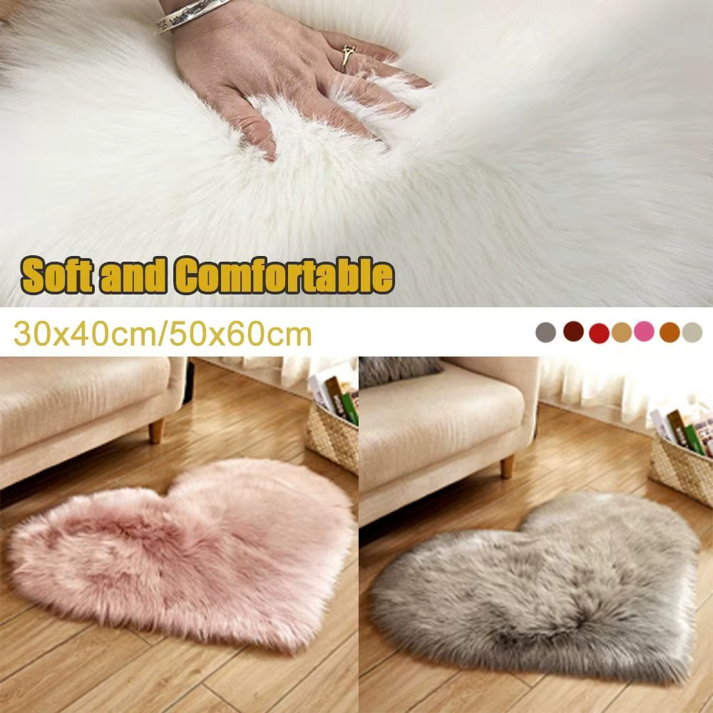 Tapis en peluche lavable à cheveux longs