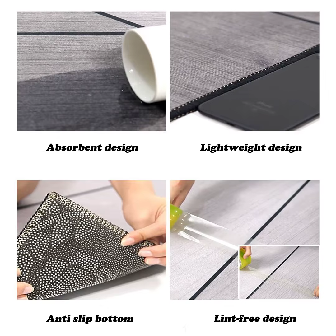 Tapis de Couloir de Luxe Noir Européen