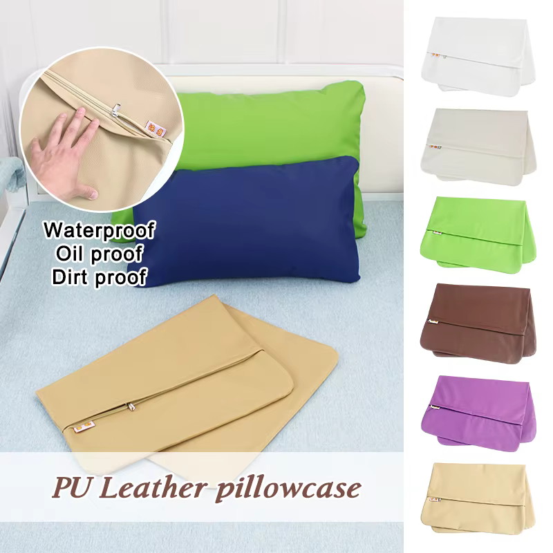 Housse de coussin en cuir Pu étanche