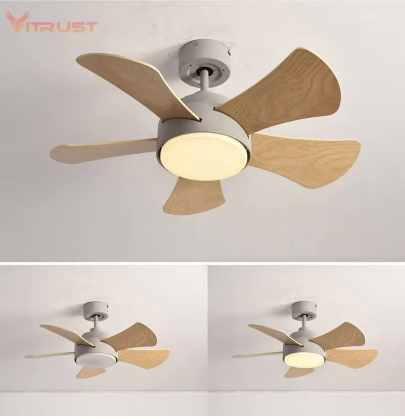 Plafonnier LED avec ventilateur intégré et télécommande, design dessin animé, luminaire décoratif de plafond, idéal pour une chambre d'enfant, 32 pouces