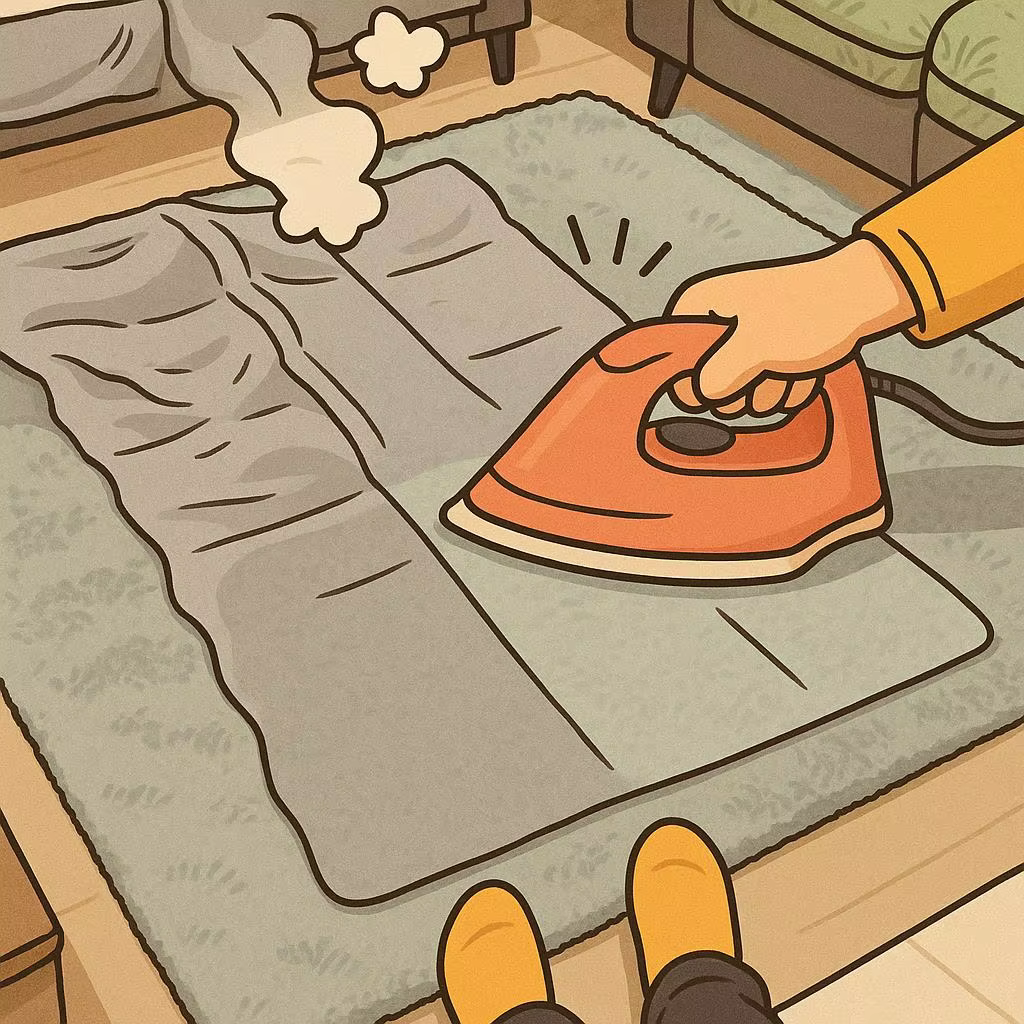 Tapis rond en velours corail pour salon moderne