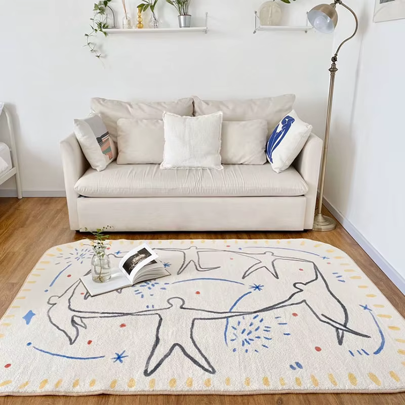 Tapis en polyester pour salon