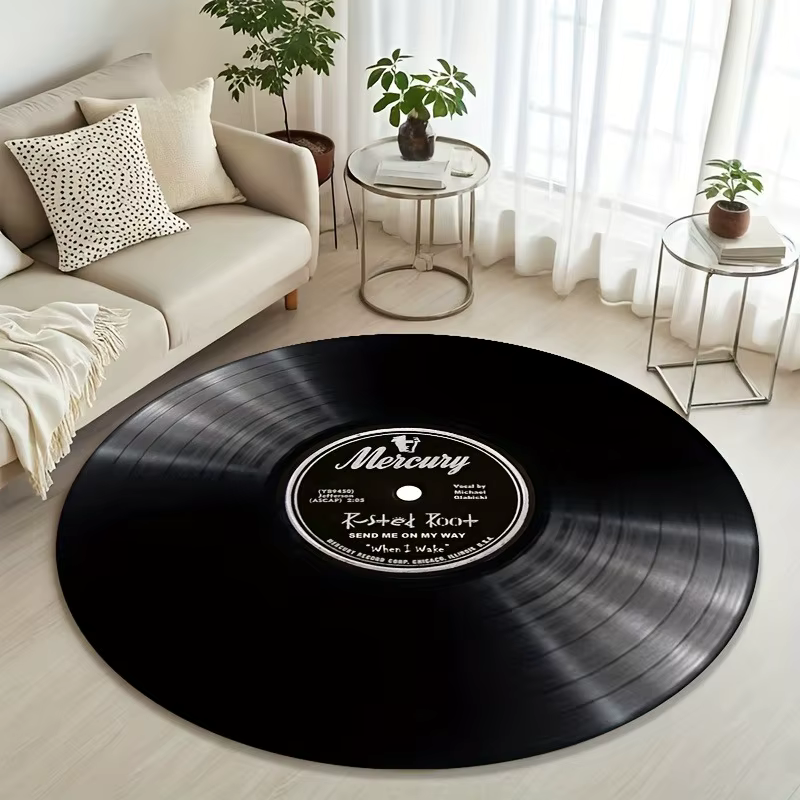 Tapis rétro en vinyle pour salle de pratique musicale
