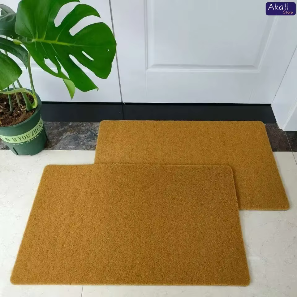 Tapis de porte marron durable antidérapant pour entrée, tapis de sol pour porte d'entrée, patio, véranda, garage, bureau, maison, usage intérieur et extérieur