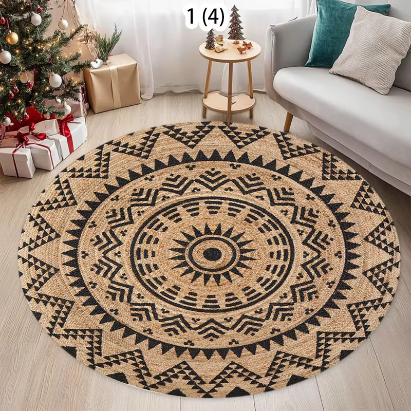 Tapis rond de style ethnique
